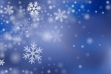 Subtle heavy snow flakes wallpaper. Winter dust frozen particles. Snowfall weather white blue composition. Mess snowflakes christmas texture. Snow nature landscape.