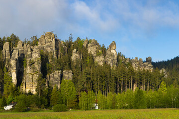 Fototapeta na wymiar Teplice Adrspach Rocks, Eastern Bohemia, Czech Republic