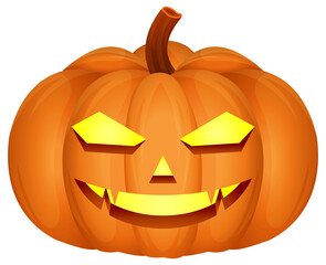 Jack o lantern pumpkin with scary smile for your design for the holiday Halloween