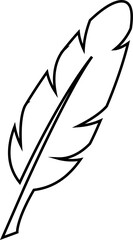 Bird feather icon silhouettes