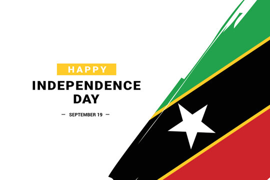Saint Kitts and Nevis Independence Day. Vector Illustration. The illustration is suitable for banners, flyers, stickers, cards, etc.
