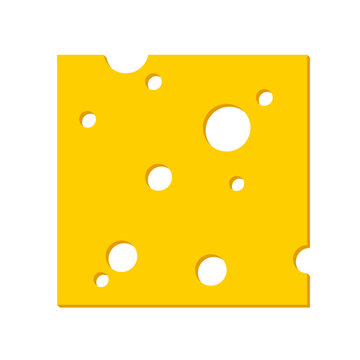 cheese slice vector illustration clipart isolated on white background