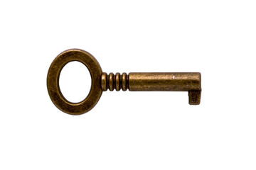 old bronze key isolated