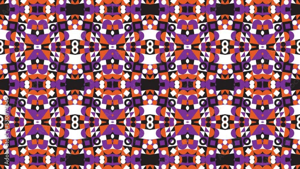 Aufkleber multicolor shapes in retro geometric pattern. simple motion graphic seamless loop animation in vinta
