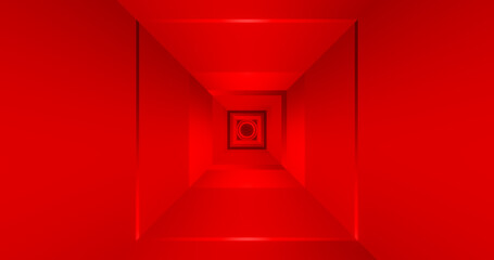 Render with red background of squares and circle