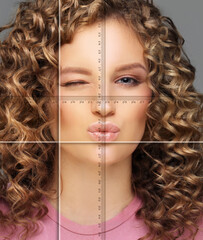 Making Beauty, modifying face to make it closer to the Golden Mask,plastic surgery. correction of...