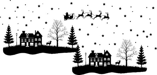 Obraz premium Christmas Big Village House