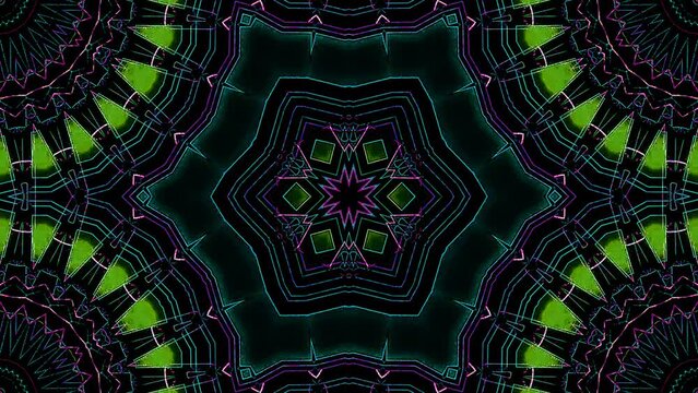 Abstract background moving stripes and flashing with shining light dots. Animation with circles	