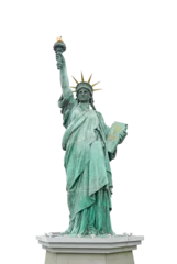 Foto auf Acrylglas Freiheitsstatue Vertical isolated Statue of Liberty in Odaiba Japan on transparent background
