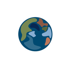 Earth globe illustration, planet earth.
