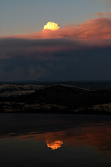 Night to Day with Pyrocumulus Cloud over the Mosquito Wildfire in the Sierra Foothills of California