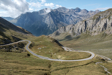 Mountain landscape crossed by a road