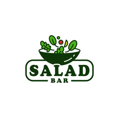 Healthy Organic Food Vegetable Salad Logo Design