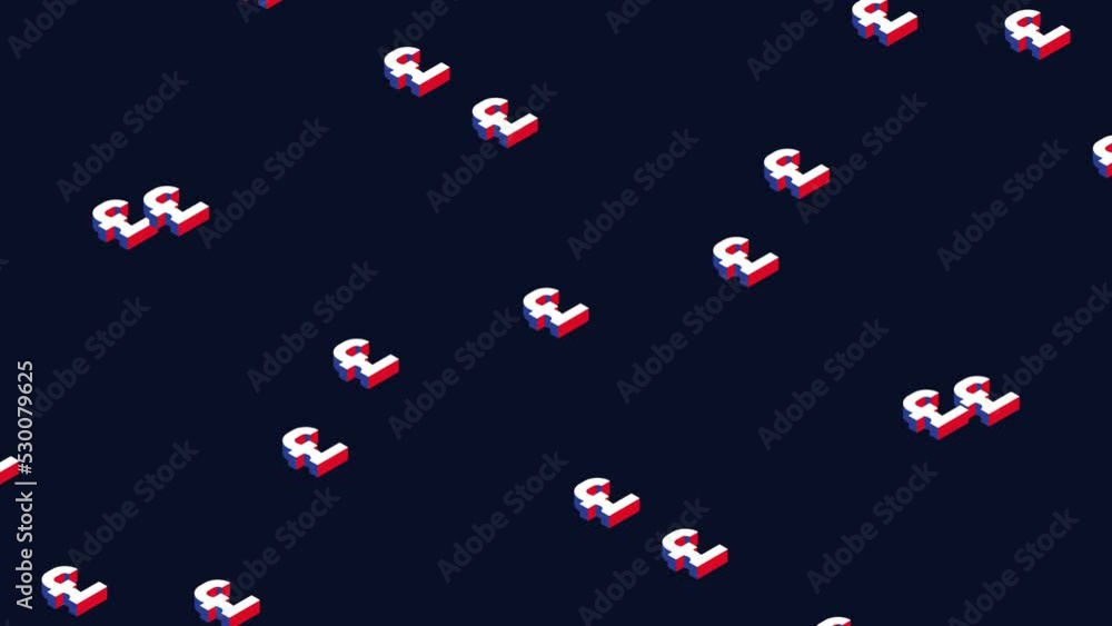Aufkleber abstract isometric symbols of british currency pound floating on a dark background. simple seamless 