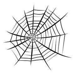 Obraz premium Spider Web Silhouette. Halloween illustration