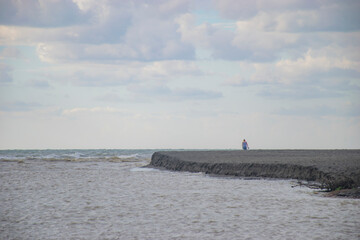 little lighthouse on the beach