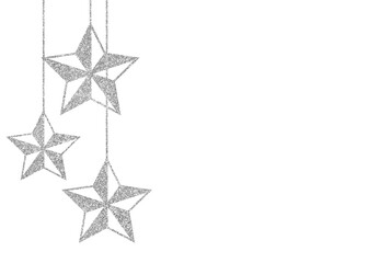 Obraz premium silver frame with stars
