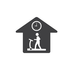 illustration of treadmill, sport, vector art.