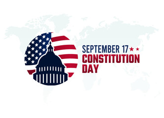 vector graphic of constitution day good for constitution day celebration. flat design. flyer design.flat illustration.