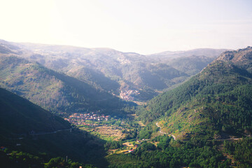 Fototapeta na wymiar view of sleepy villages from the top of mountain