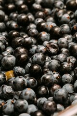 close up of blueberries