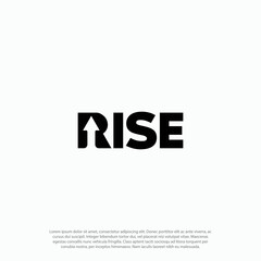 Rise logo with Letter R arrow logo template vector eps. Unique logo. vector abstract letter simple arrow target icon. Rising arrow. negative space up