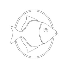 fish icon ilustration vector