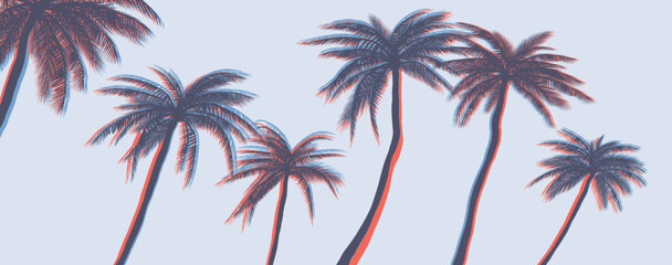 Palms vector graphic t-shirt designs, posters, prints