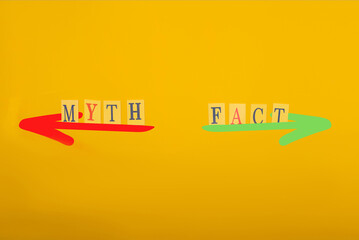 choice of true or false on yellow background. Green and red arrows