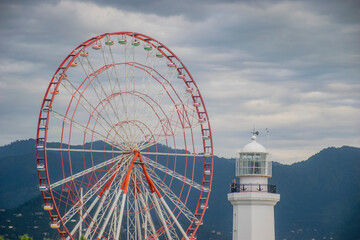 ferris wheel in the city