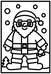 サンタクロースのぬりえ