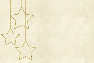 Vintage paper  background with gold stars