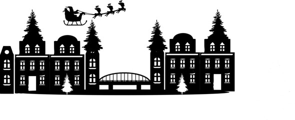 Obraz premium Christmas Big Village House