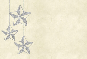 Vintage paper  background with silver stars