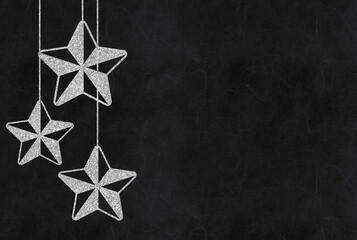 Fototapeta premium black background with silver stars