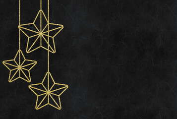 Naklejka premium black background with gold stars