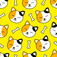 seamless pattern with cats