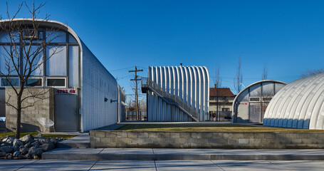 Corrugated Houses, Detroit MI, alternative material  