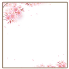 Obraz na płótnie Canvas frame with pink flowers