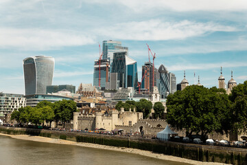 city skyline London new part summer 2022