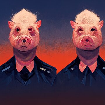 Pig Nypd Officers In Uniform