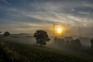 Belgique Wallonie Ardenne paysage brouillard automne Fauvillers
