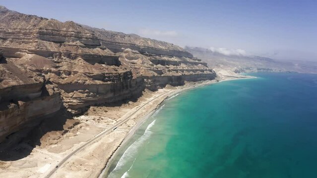 Aerial, Coastline At Hasik, East Coast, Oman