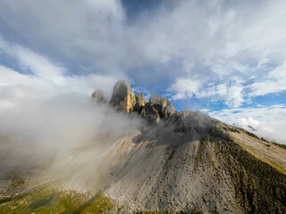 Tre Cime mountains in Italy Dolomites
