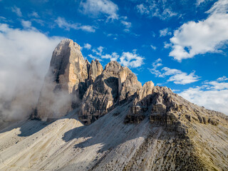 Tre Cime mountains in Italy Dolomites