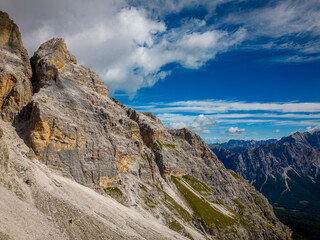 Tofana mountain in Dolomites Italy near Cortina