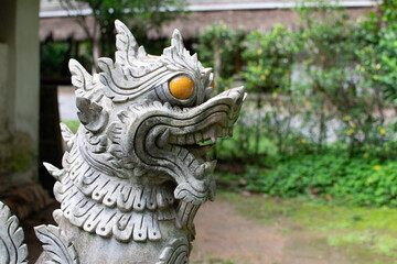 Animal ancient statue in temple of Thailand