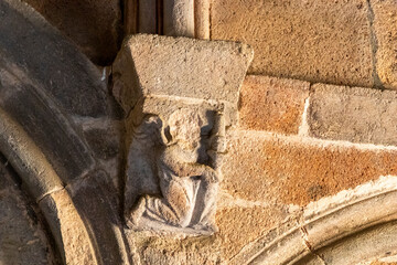 Corbel in the Royal Palace of the Monastery of Saint Mary of Carracedo, Spain