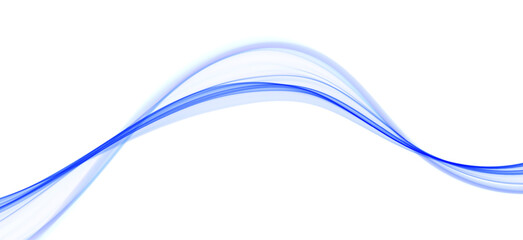 Blue abstract wave. Magic line design. Flow curve motion element. Neon gradient wavy illiustration.