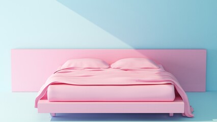 beam of light on pink double bed